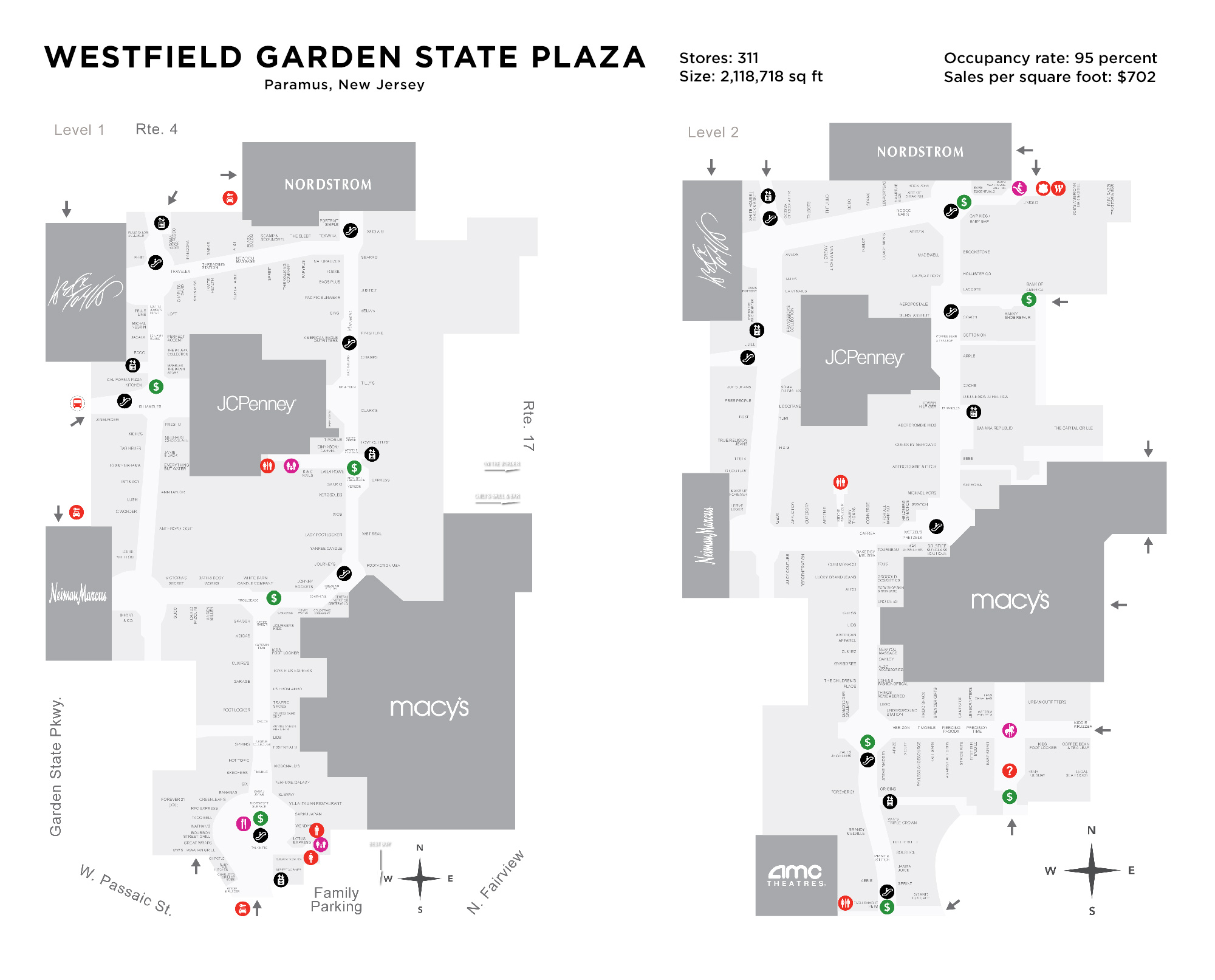 westfield store directory store garden state plaza map